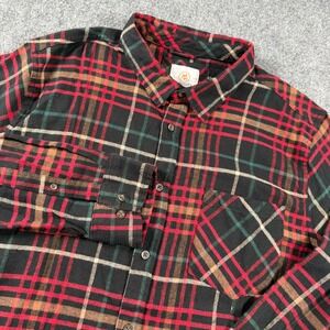 Cloudveil Flannel Shirt Mens XXL Red Black Plaid Long Sleeve Button Up Outdoor